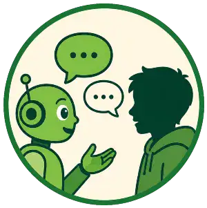 Chatbot éducatif expliquant les risques liés à l’usage de l’IA pour les collégiens.