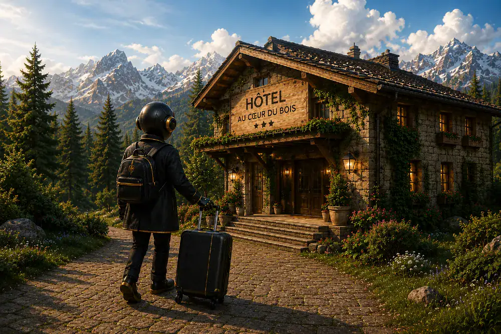 Présentation de l'hôtel "Au Coeur du Bois" où se passe la formation Permis-IA Adultes