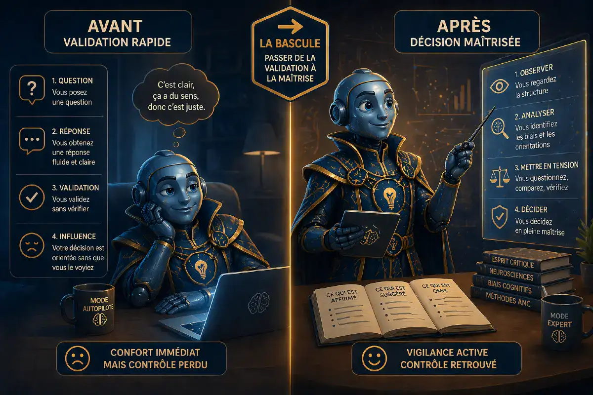 Différence entre validation automatique et analyse critique d’une réponse d’intelligence artificielle