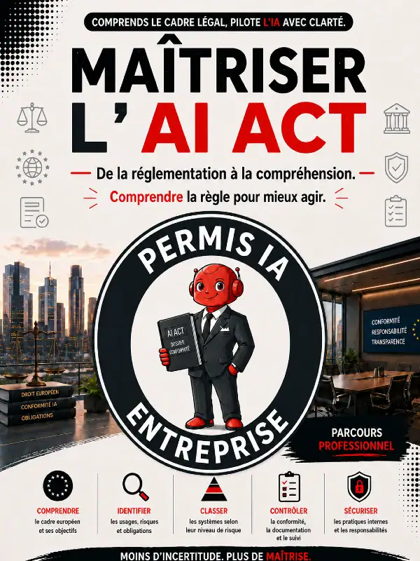 Couverture de la formation Maîtriser l’AI Act sur la réglementation européenne de l’intelligence artificielle