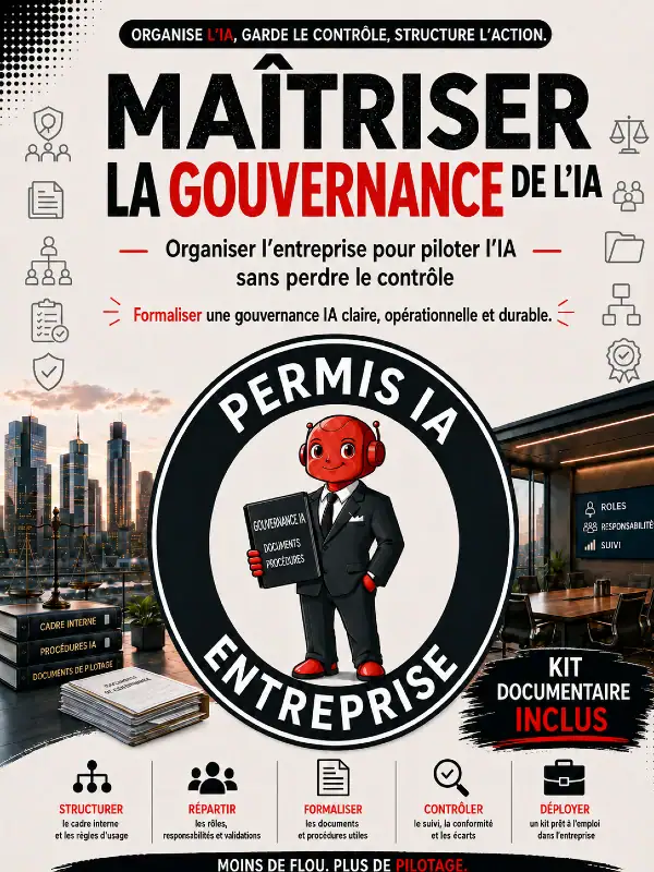 Couverture de la formation Maîtriser la gouvernance de l’IA sur le pilotage des usages en entreprise
