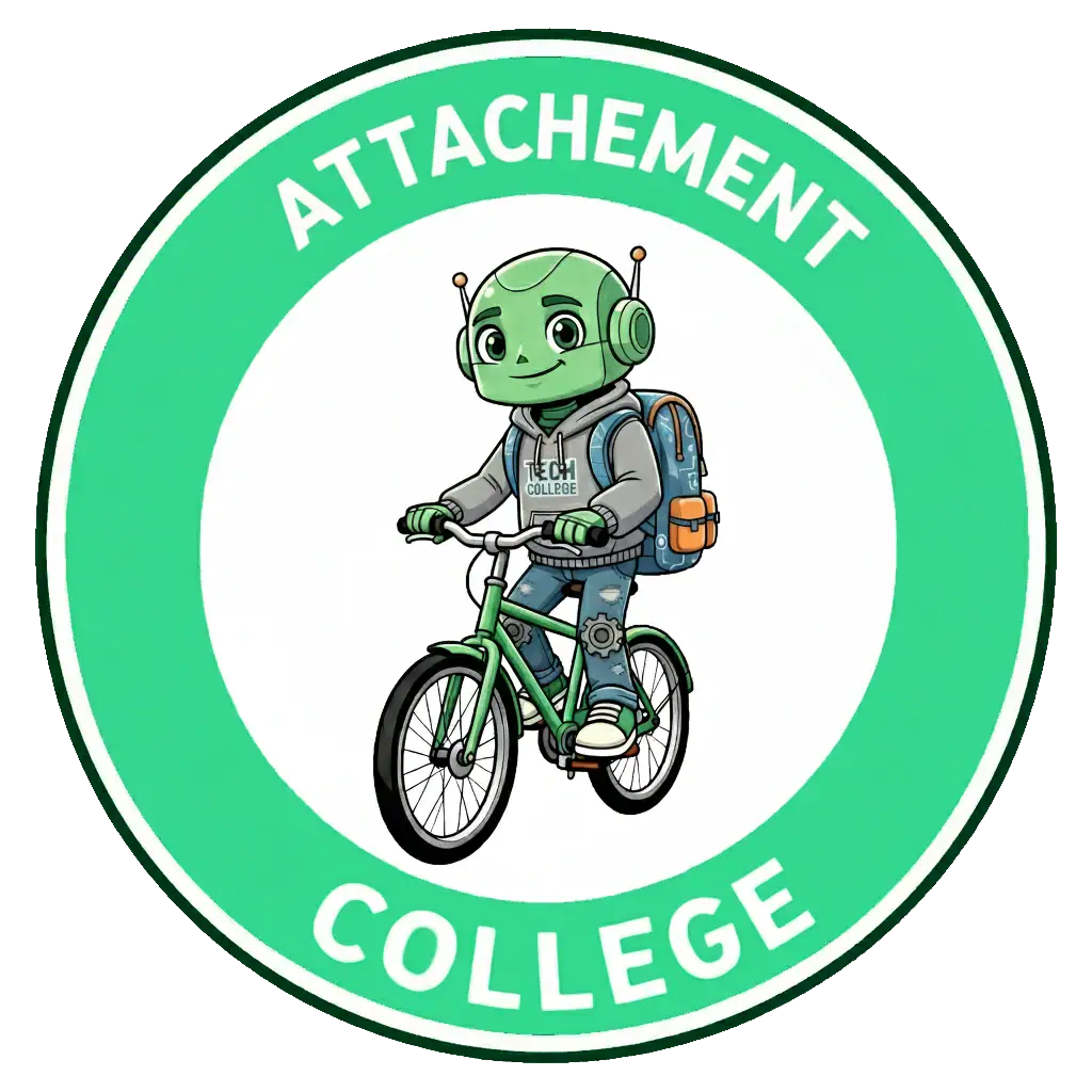 Panneau du domaine "Attachement" du Permis IA niveau collège