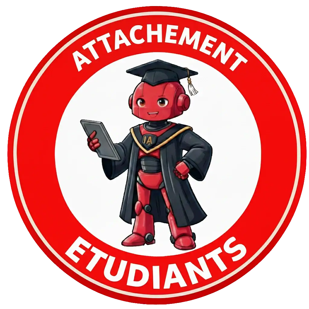 Panneau du domaine "Attachement" du Permis IA niveau Etudiants