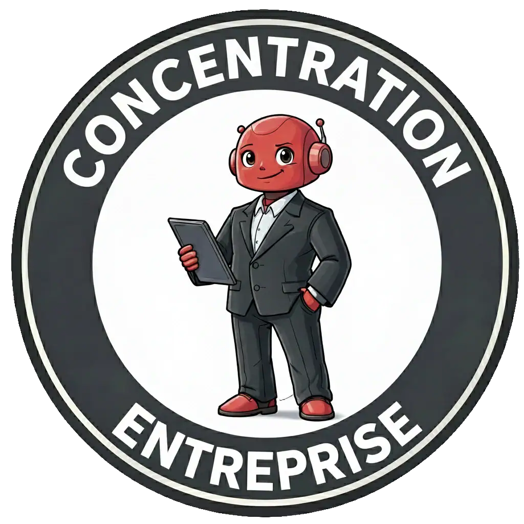 Panneau du domaine "Concentration" du Permis IA niveau entreprise