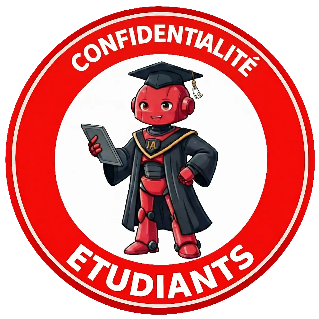 Panneau du domaine Confidentialité dans le Permis IA niveau étudiants
