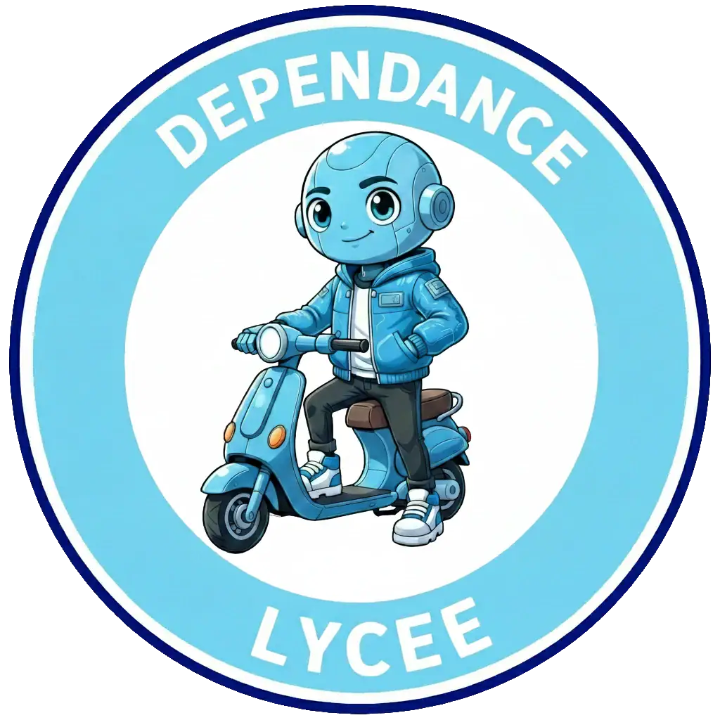 Panneau du domaine Dépendance dans le Permis IA niveau lycée