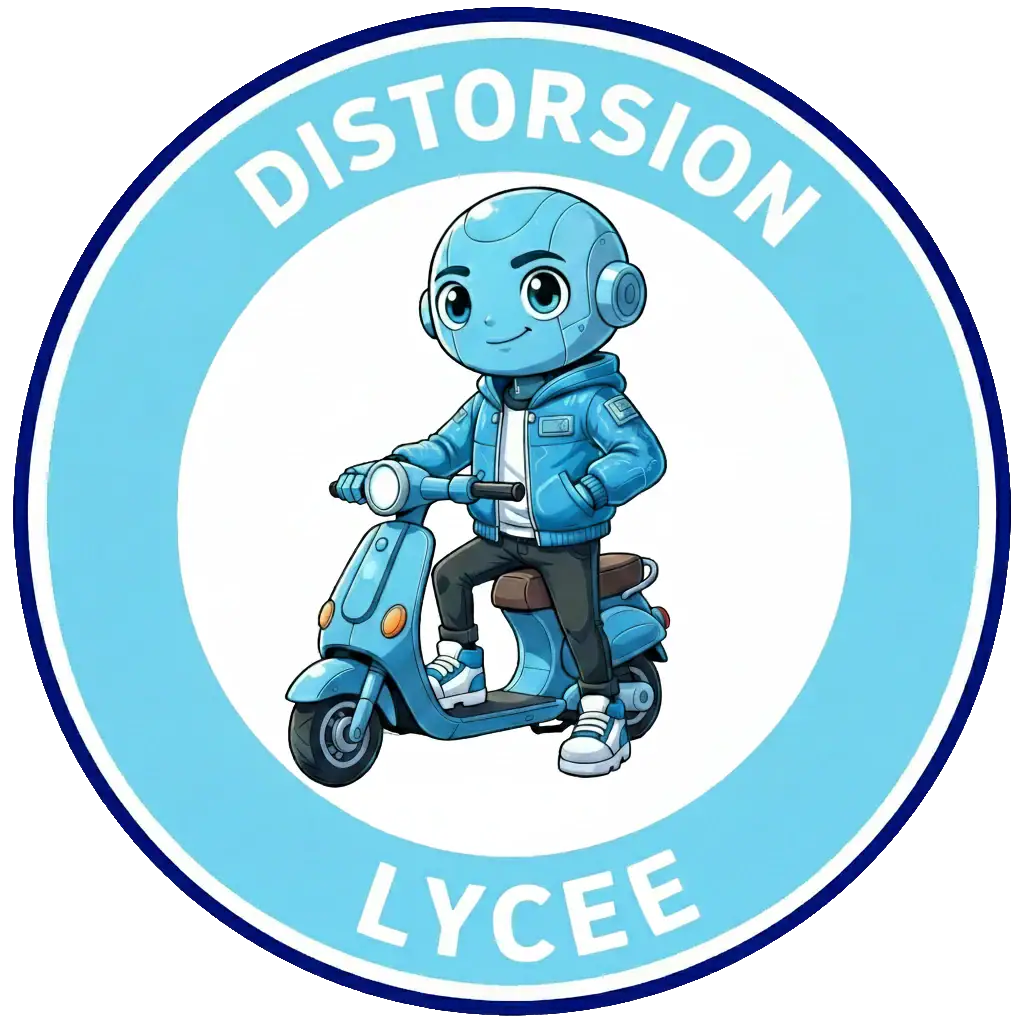 Panneau du domaine distorsion dans le Permis IA niveau lycée