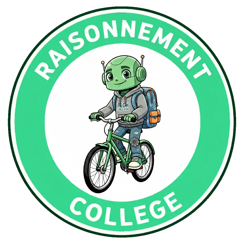 Panneau du domaine raisonnement dans le Permis IA niveau collège