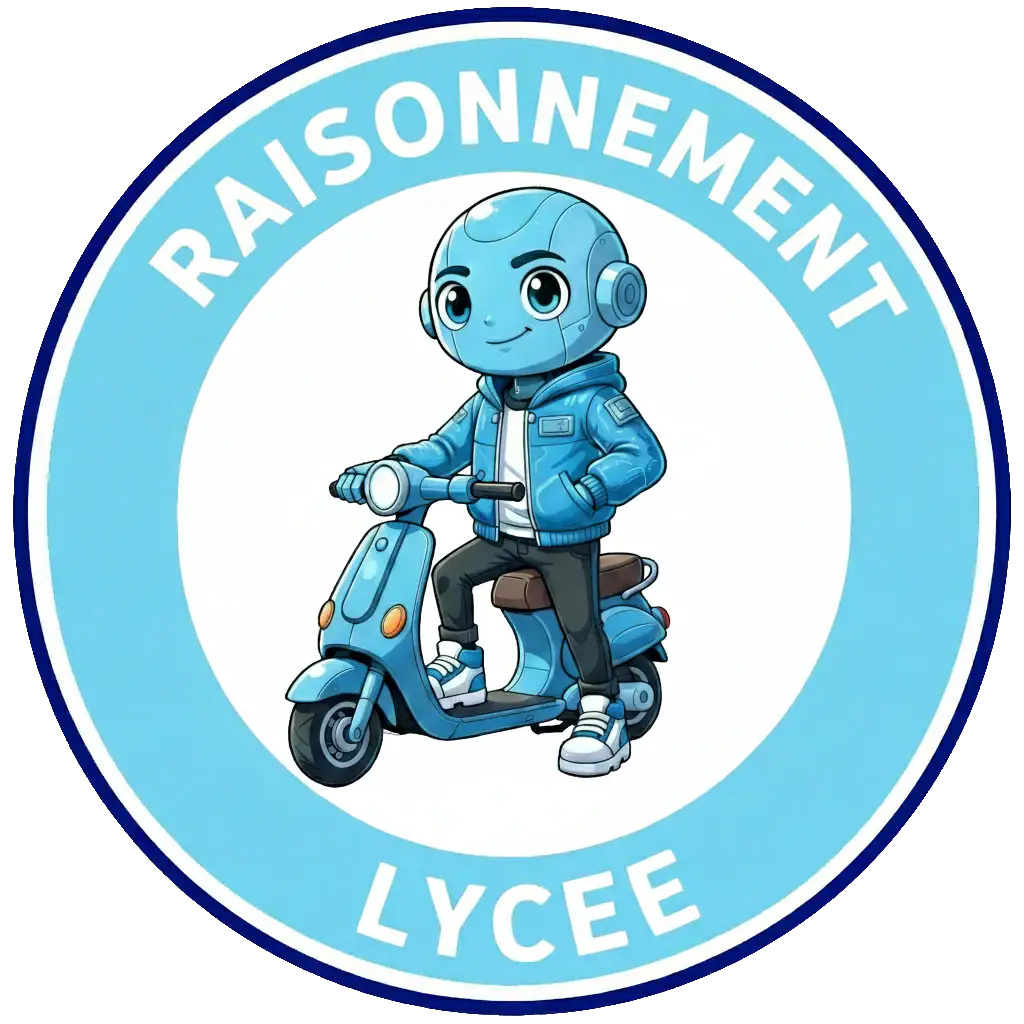 Panneau du domaine raisonnement dans le Permis IA niveau lycée