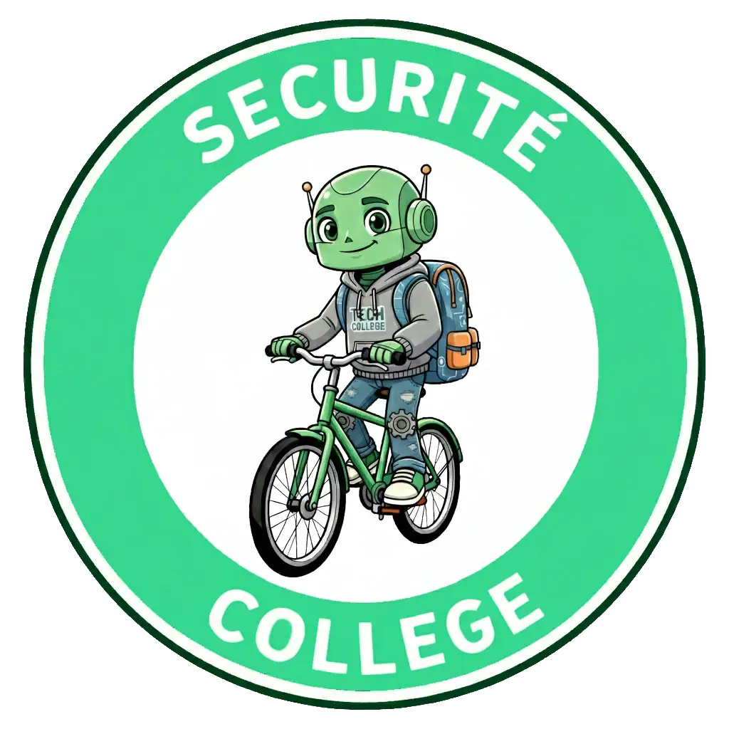 Panneau du domaine sécurité dans le Permis IA niveau collège