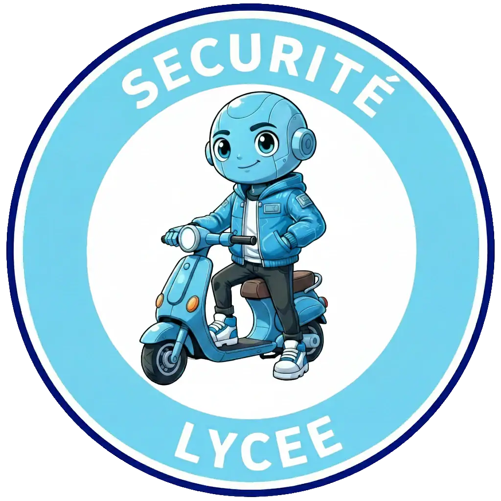 Panneau du domaine sécurité dans le Permis IA niveau lycée