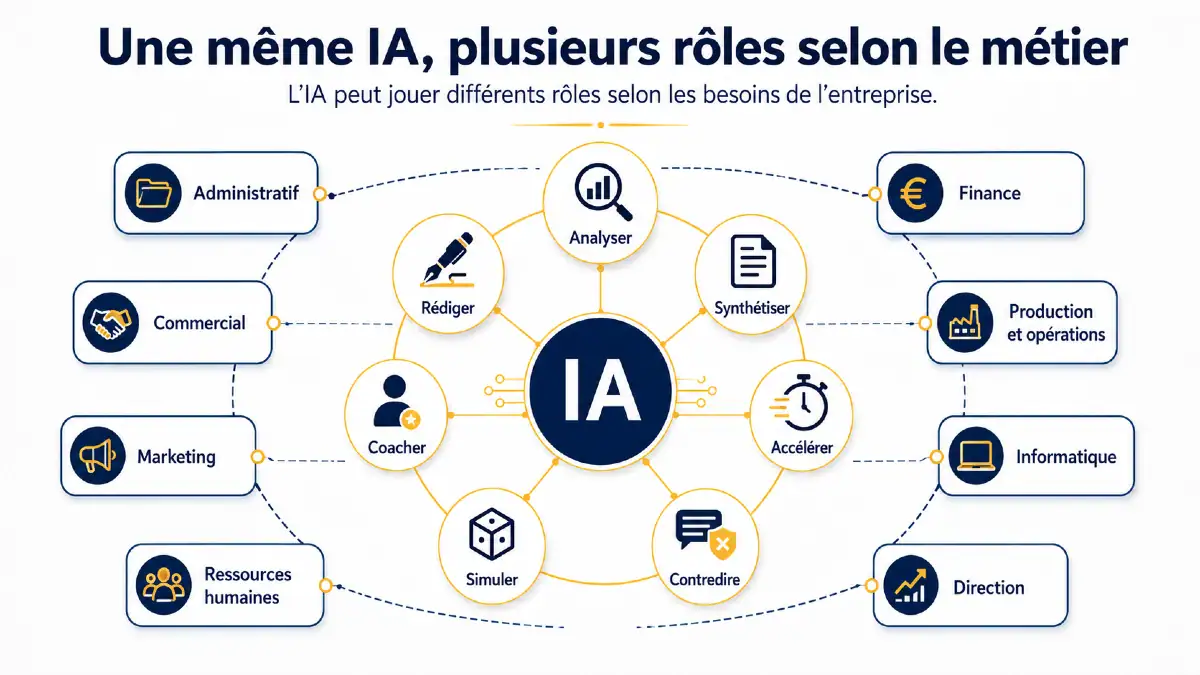 Les différents rôles que l’IA peut jouer selon les métiers de l’entreprise